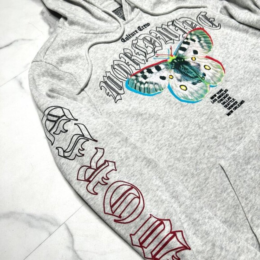 Culture Crew “Worldwide” Butterfly Hoodie | Men’s M 🦋 - Picture 3 of 6